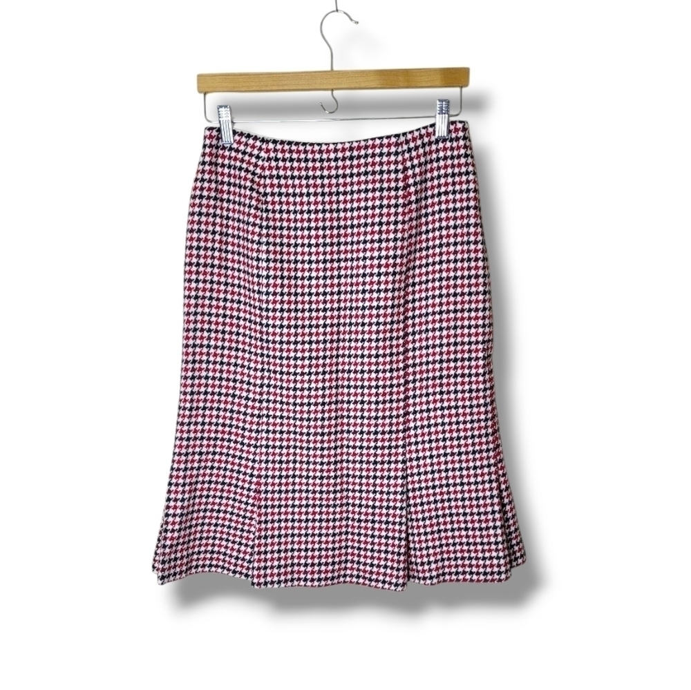 Talbots Vintage Houndstooth Wool Skirt Size 4